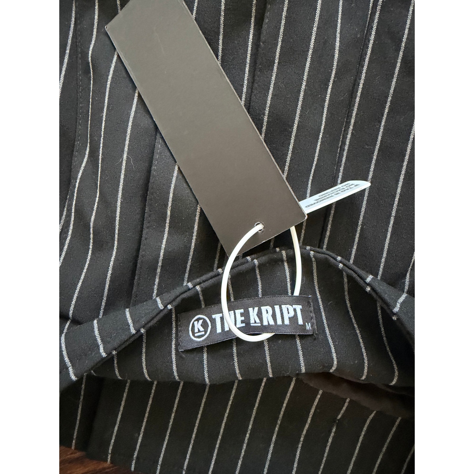 Nwt The Kript Dolls Kill Black White Pinstripe Pleated Micro Mini Skirt Punk — image 3 of 6